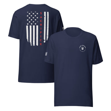 Red Line Flag Tee Pink Tactical Fitness Shirt