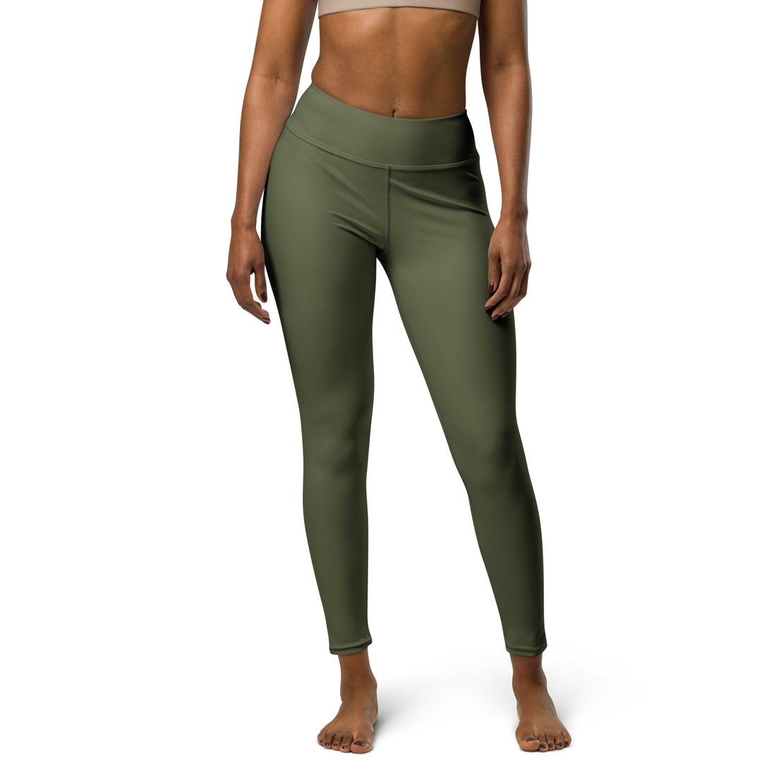 All Day Flow Leggings Olive Green high waist