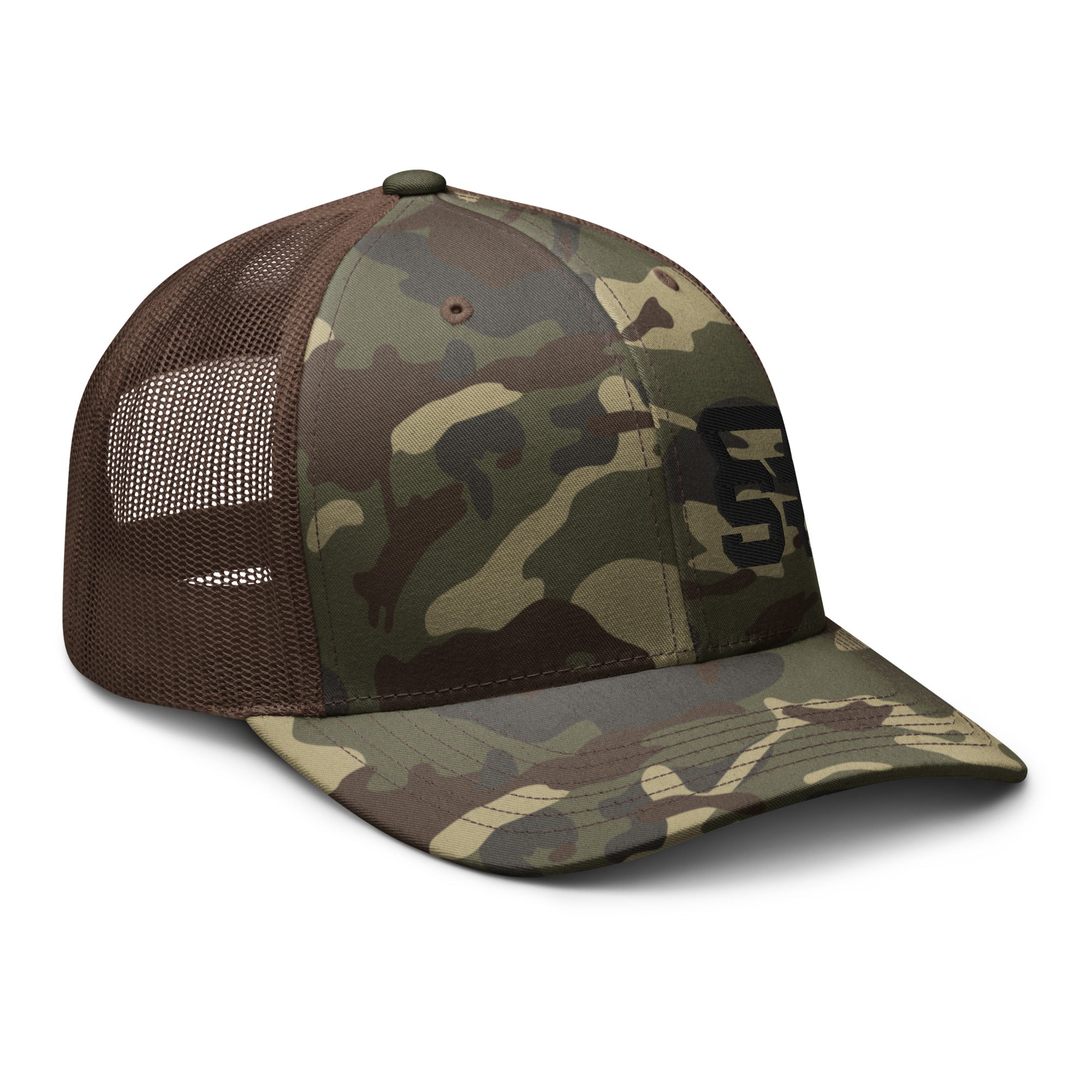 Steel Regimen Camo Trucker Cap Snapback Hat