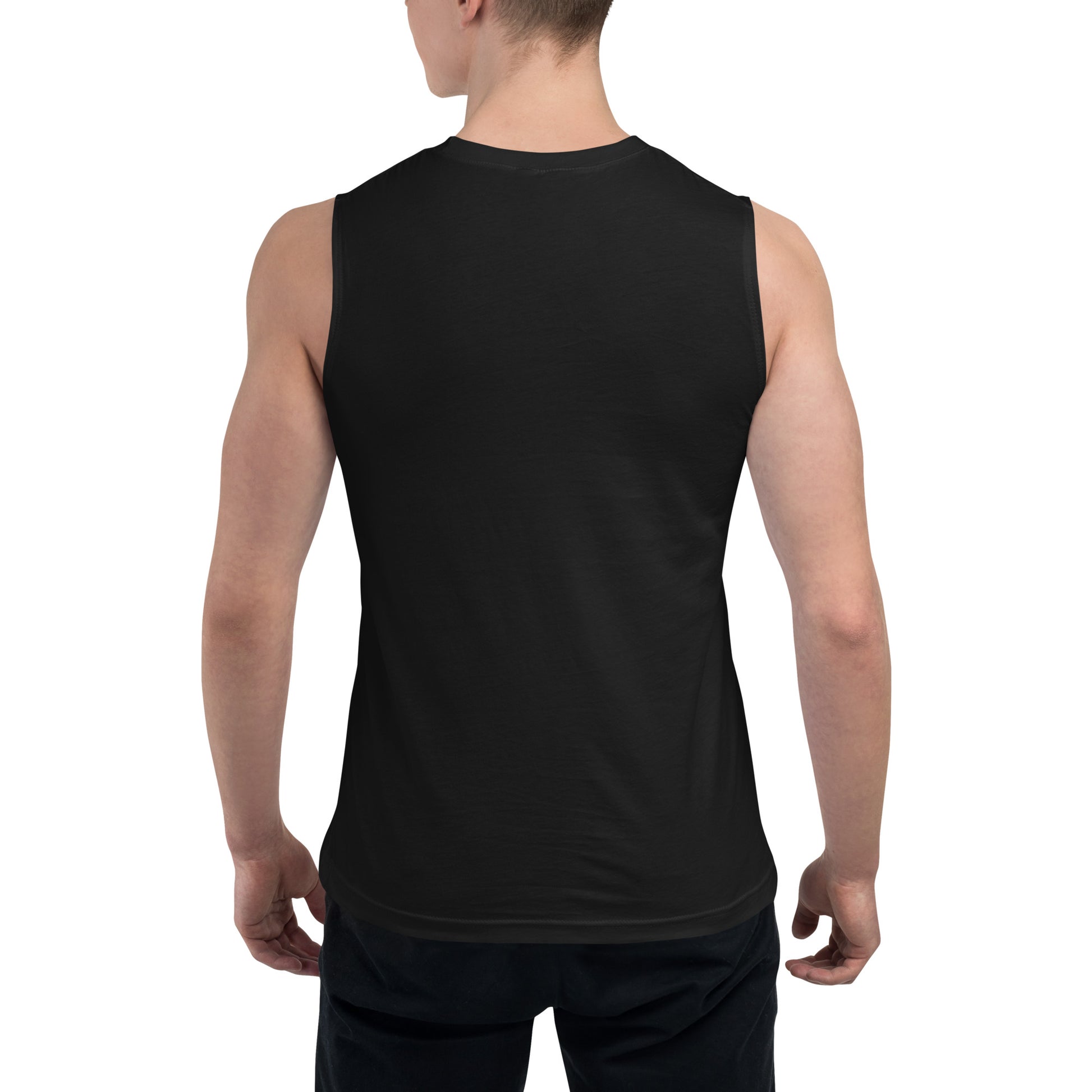 Black Training Muscle Tank lightweight gym top