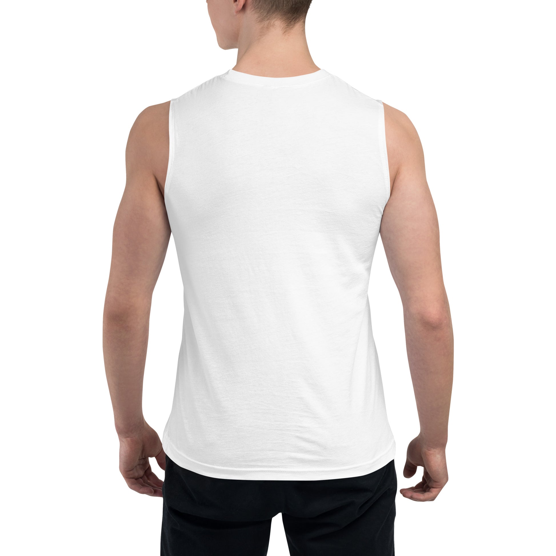 White Training Muscle Tank gym workout top