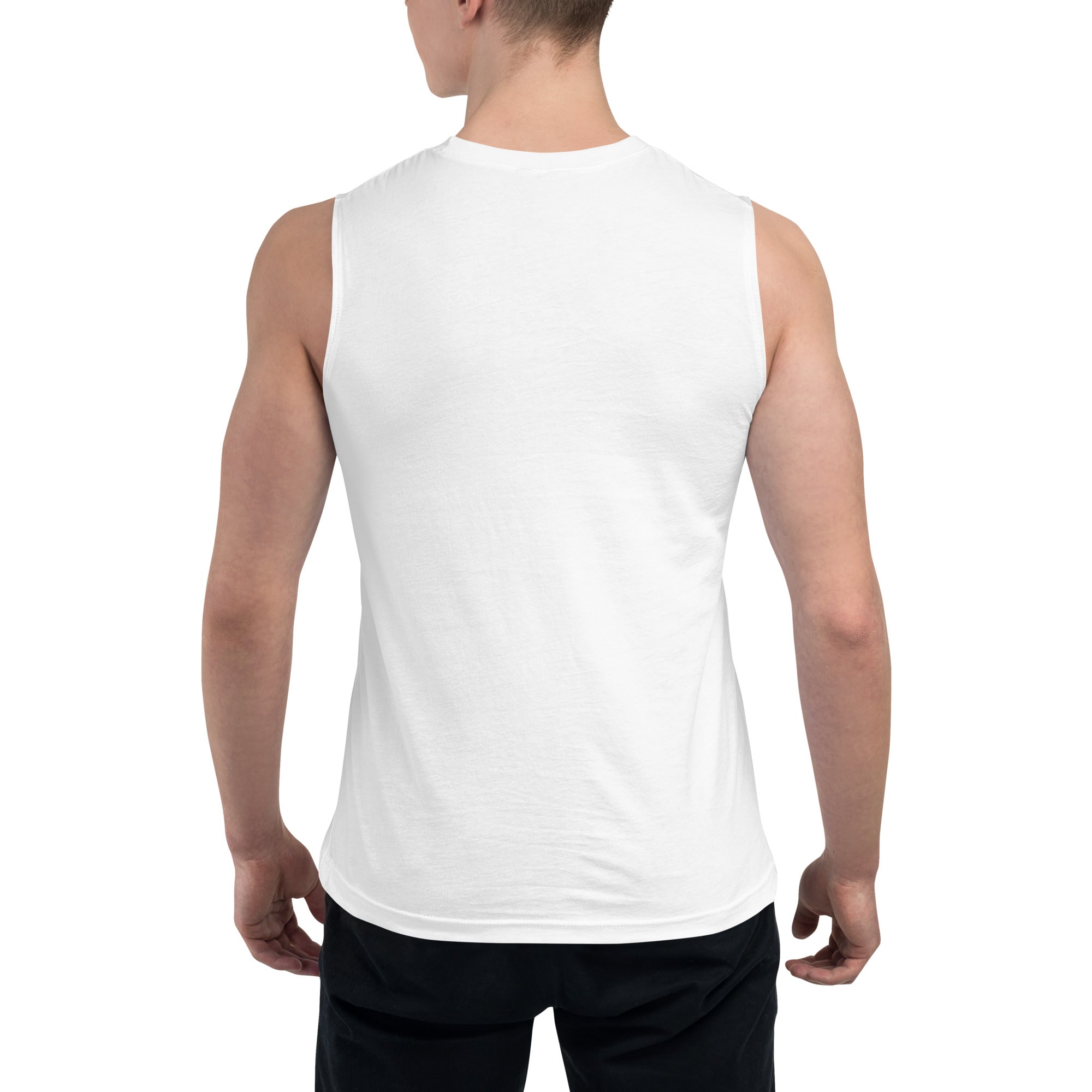 White Training Muscle Tank gym workout top