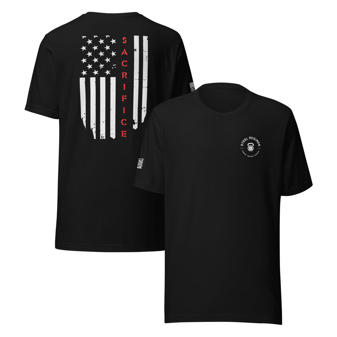 Red Line Flag Tee Pink Tactical Fitness Shirt