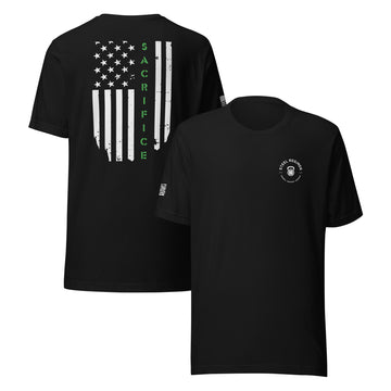 Green Line Flag Tee tactical fitness workout shirt