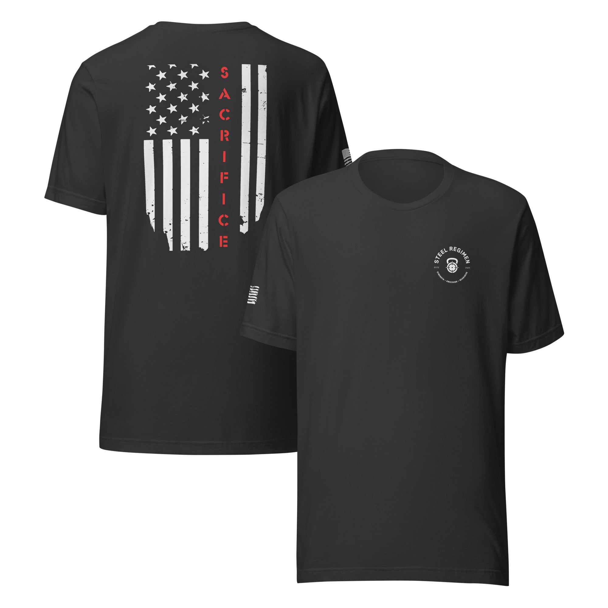 Red Line Flag Tee Pink Tactical Fitness Shirt